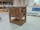 Model #1025 - Custom Single Sink Bathroom Vanity | Countertop in Furniture by Limitless Woodworking. Item made of maple wood compatible with mid century modern and contemporary style