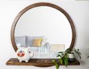 Round Mirror with Shelf | Decorative Objects by Dot & Rose. Item composed of maple wood and glass