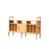 Vinyl, Vinyl cabinet, Media cabinet, record player stand | Media Console in Storage by Plywood Project. Item composed of oak wood in minimalism or mid century modern style