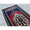 Vintage Woven Small Yastik Rug ,Turkish Traditional Wool Rug | Small Rug in Rugs by Vintage Pillows Store. Item composed of wool & fiber