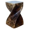 Haussmann® Big Twist Wood Stool Table 12 in SQ x 20 in H | Chairs by Haussmann®