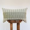 Sage Green & Cream Woven Pattern Lumbar Pillow 12x20 | Pillows by Vantage Design