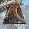 Smoke Epoxy Walnut Dining Table | Tables by Ironscustomwood. Item composed of walnut and synthetic