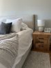 Custom Bedroom Dresser and 2 matching nightstands | Storage by Limitless Woodworking. Item made of maple wood works with mid century modern & contemporary style