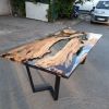 Clear Epoxy Dining Table | Tables by Ironscustomwood. Item composed of wood & metal