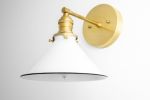 Antique Brass Sconce - Model No. 0577 | Sconces by Peared Creation. Item made of brass with glass