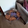 Epoxy Custom Vivid Edge Blue Resin River Olive Wood Coffee Table | Tables by Ironscustomwood. Item made of wood with synthetic