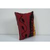 16" x 16" Vintage Suzani Pillow Cover, 1960s Red Square | Sham in Linens & Bedding by Vintage Pillows Store. Item composed of fabric