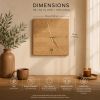 Modern Wood Wall Clock, Marquetry Decor, Silent Scandinavian Design | Decorative Objects by Vesta Corte