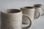 Set of 2: Speckled mug - handmade wheel thrown stoneware | Drinkware by Laima Ceramics. Item composed of stoneware in minimalism style