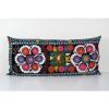 Vintage Black Velvet Dated Suzani Bedding Pillow Fashioned f | Cushion in Pillows by Vintage Pillows Store