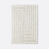 Shaggy Labyrinth White Rug | Work by District Loom