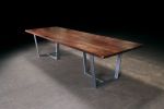Straight Edge Black Walnut Dining Table | Tables by Urban Lumber Co.. Item made of wood with steel