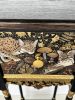 Hand-Painted Console Table with Ocelots & Mushrooms, Luxury Whimsical Furniture, Collector Statement Piece, Custom Art Entry Table | Tables by Birds and Gardens Inc. Item made of oak wood compatible with boho and eclectic & maximalism style
