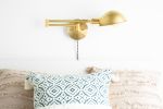 Brass Swivel Lamp - Parabolic Shade - Model No. 2044 | Sconces by Peared Creation. Item made of brass & glass