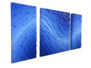 Cobalt Inversion 2 | Wall Sculpture in Wall Hangings by StainsAndGrains. Item composed of wood and metal in contemporary or industrial style