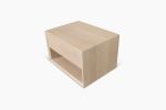 Modern Floating Nightstand | White Oak | Storage by Caleth