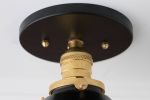 Black Gold Ceiling Mount - Model No. 7046 | Flush Mounts by Peared Creation. Item made of brass