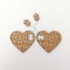 Playful heart shape puzzle coasters "Together". Set of 2 | Tableware by DecoMundo Home. Item made of oak wood works with boho & minimalism style