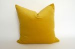buttercup yellow velvet pillow case // yellow velvet pillow | Pillows by velvet + linen