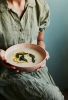 Medium Serving Bowl in Sunrise | Serveware by Barton Croft. Item made of stoneware works with country & farmhouse & japandi style