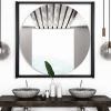 Metal Floating Round Mirror | Decorative Objects by Sand & Iron