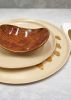 Unique Stoneware Dinner Set in Brown & Cream | Plate in Dinnerware by YomYomceramic