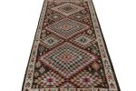 Vintage Tribal Kilim in Polychromatic Geometric Patterns by Rug & Kilim | Area Rug in Rugs by Rug and Kilim