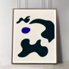 Modern Abstract print with colorful cut-out biomorphic shape | Prints by Capricorn Press. Item made of paper works with boho & minimalism style