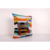 Square Colorful Ikat Pillowcase, Silk Velvet Pillow Cover, A | Cushion in Pillows by Vintage Pillows Store