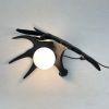Moose Antler Lamp - Black | Table Lamp in Lamps by Farmhaus + Co.. Item composed of ceramic