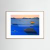 A Boat Named Freedom | Modern Abstract Nautical Print Framed | Oil And Acrylic Painting in Paintings by Shilo Ratner