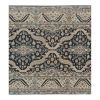 Handknotted Indigo Turkish Oushak Rug with Medallion | Area Rug in Rugs by Vintage Pillows Store. Item composed of fabric