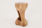 Walnut Solid Wood Sculptural Side Table, Original Contemporary Design | Tables by Logniture