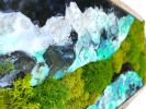 Organic Modern Wall Art Moss Geode-Inspired Resin with Glass | Living Wall in Plants & Landscape by Sarah Montgomery