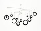 Modern Mobile in Black For Any Room -  Circles and Rings | Sculptures by Skysetter Designs. Item in modern style