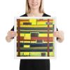 Framed Print - City in Grids - Geometric Abstract Urban | Work by Eman's Gallery