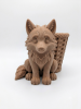 Woodland Wolf Pup Basket Planter | Plant Stand in Plants & Landscape by Kimi Craft Corner