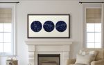 Nautical Constellation Map Celestial Decor, Large Horizontal | Prints by Capricorn Press. Item made of paper works with boho & minimalism style