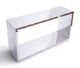Piero Console table stainless steel | Tables by Greg Sheres. Item made of steel & glass
