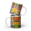 Coffee Mug - The Hearth Quilt - Folk Patchwork Art | Work by Eman's Gallery