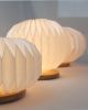 Sphere M - modern origami table lamp, accent desk lamp | Lamps by Studio Pleat. Item composed of wood and paper in minimalism or contemporary style