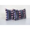 Christmas Day Gift, Matching Blue Ikat Velvet Pillow Cover | Sham in Linens & Bedding by Vintage Pillows Store. Item composed of cotton