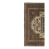 Vintage Brown Turkish Kars Rug with Mid-Century Modern Style | Runner Rug in Rugs by Vintage Pillows Store. Item made of cotton & fiber