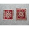 1970s Vintage Miniature Turkish Rugs - a Pair | Small Rug in Rugs by Vintage Pillows Store. Item composed of cotton