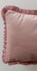 Dusty rose silk velvet pillow, pink silk velvet cushion | Pillows by Velvet Fringe