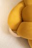 (M) Yellow Desert Vegan Suede Knot Floor Cushion | Pillows by Knots Studio. Item made of wood & cotton
