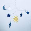 Baby Mobile Art Sun Moon and Stars | Wall Sculpture in Wall Hangings by Skysetter Designs. Item made of metal compatible with modern style