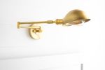 Brass Swivel Lamp - Parabolic Shade - Model No. 2044 | Sconces by Peared Creation. Item made of brass & glass