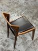 Modern Wood Dining Chair with Leather Cushion: Hand-Rubbed Osmo Finish, USA made | Clock in Decorative Objects by Niaa